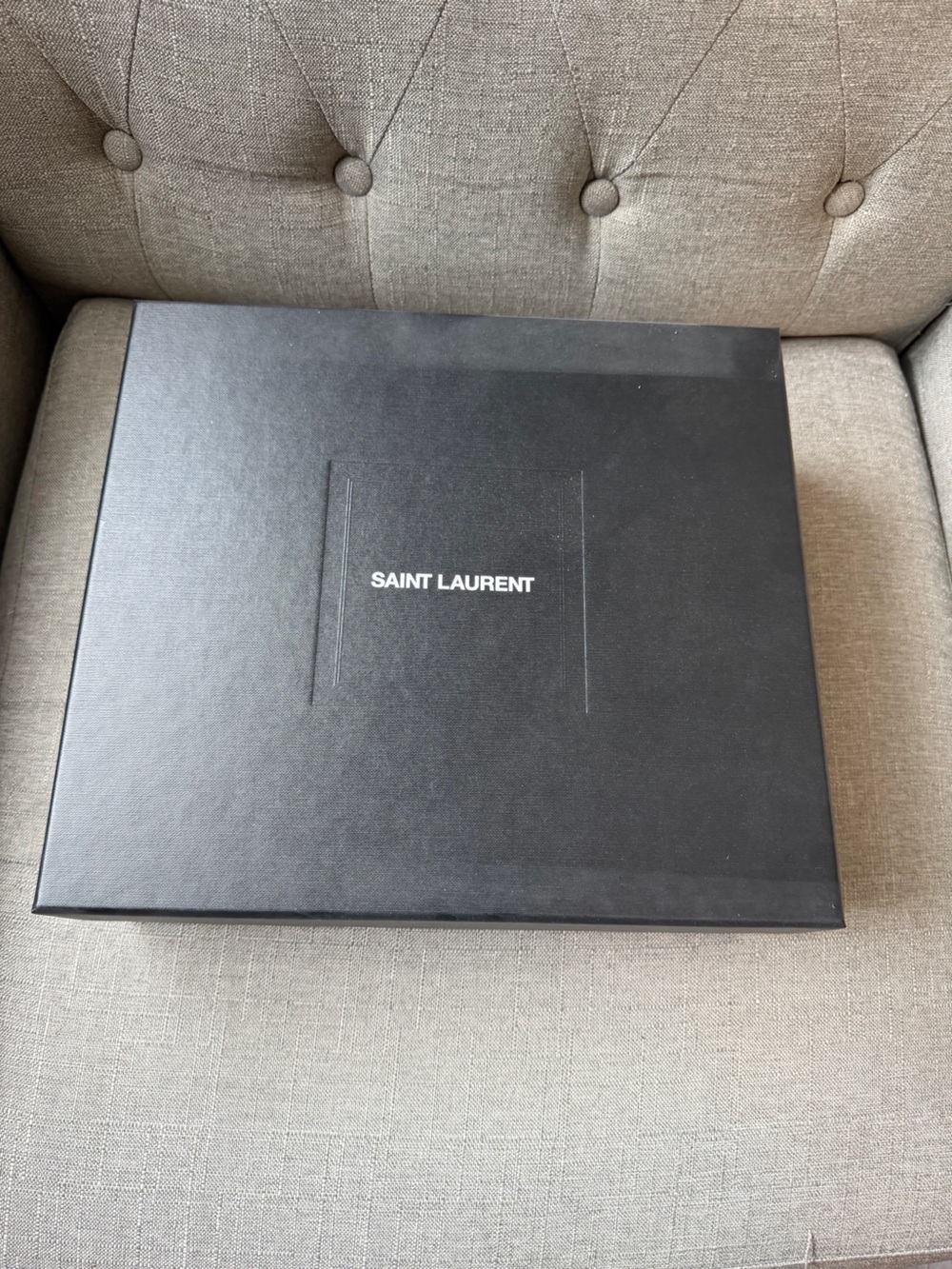 Saint Laurent Black Presentation Gift Box with White Logo